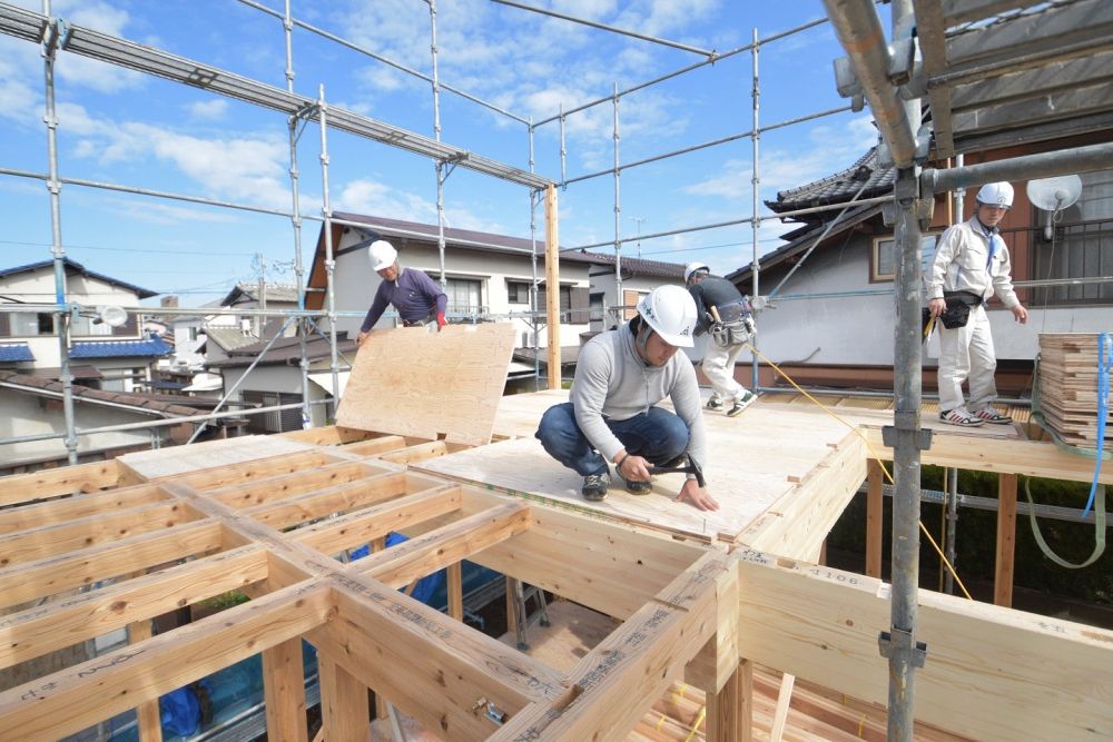 福岡県筑紫野市07　注文住宅建築現場リポート④　～祝・上棟式１～