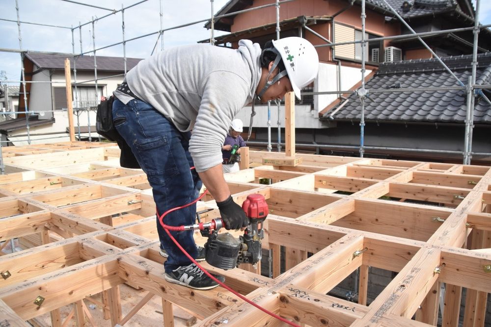 福岡県筑紫野市07　注文住宅建築現場リポート④　～祝・上棟式１～