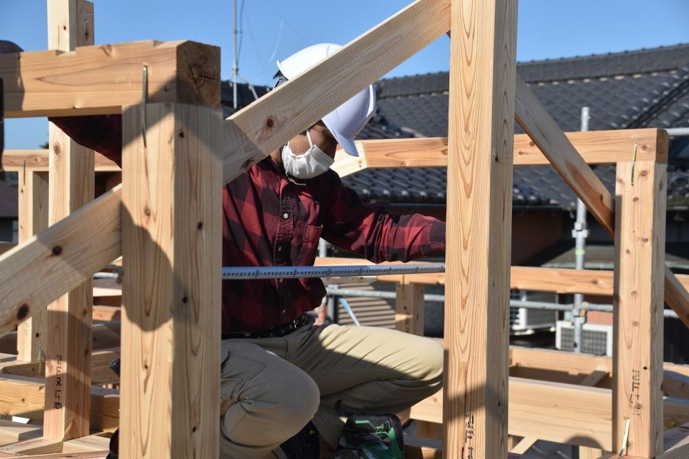 福岡県筑紫野市07　注文住宅建築現場リポート④　～祝・上棟式１～