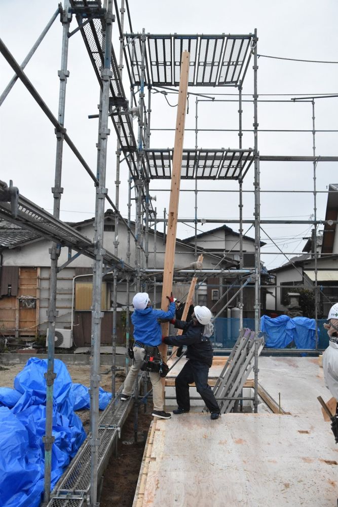 福岡県筑紫野市07　注文住宅建築現場リポート④　～祝・上棟式１～