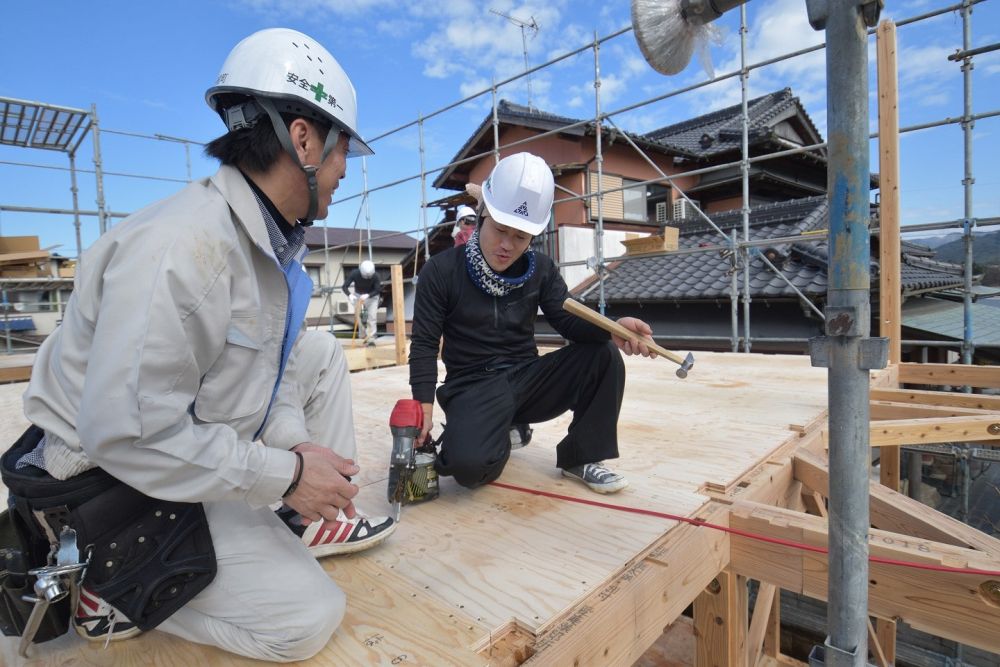 福岡県筑紫野市07　注文住宅建築現場リポート④　～祝・上棟式１～