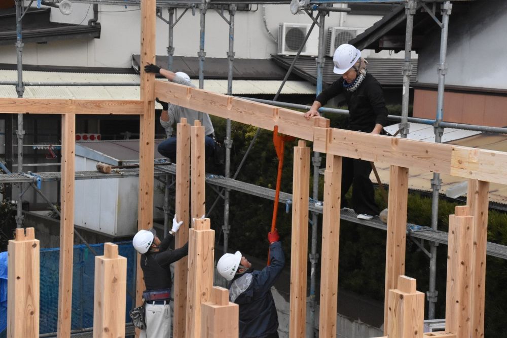 福岡県筑紫野市07　注文住宅建築現場リポート④　～祝・上棟式１～