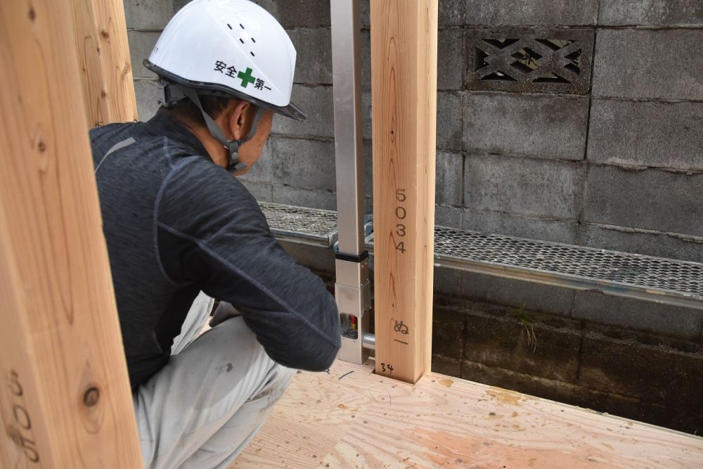 福岡県筑紫野市07　注文住宅建築現場リポート④　～祝・上棟式１～