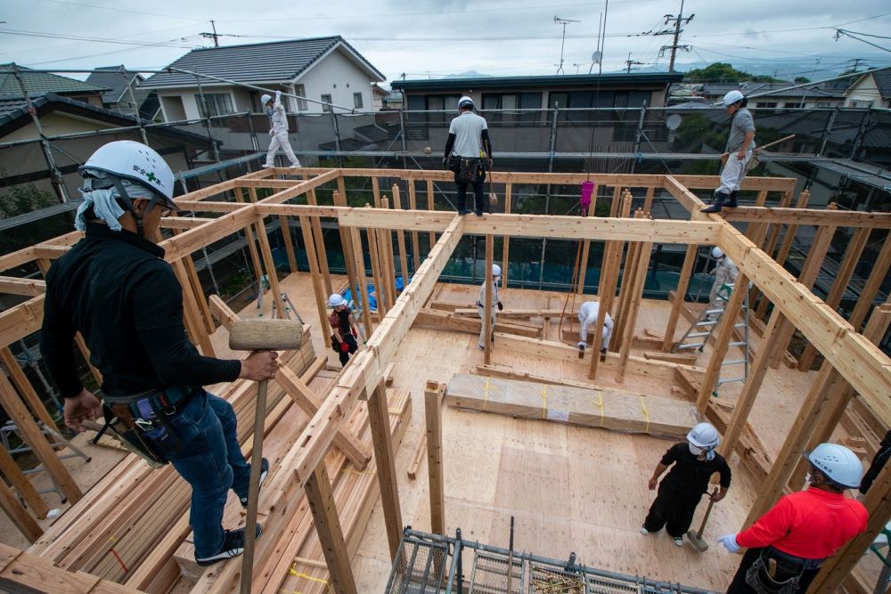 福岡県糟屋郡志免町04　注文住宅建築現場リポート②　～上棟式～