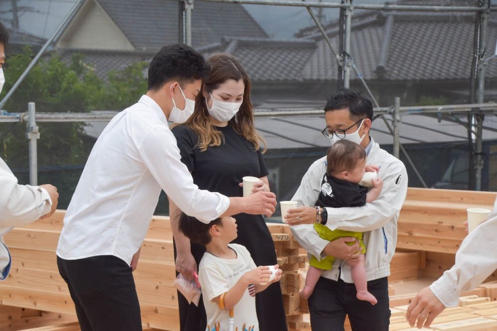 福岡県糟屋郡志免町04　注文住宅建築現場リポート②　～上棟式～