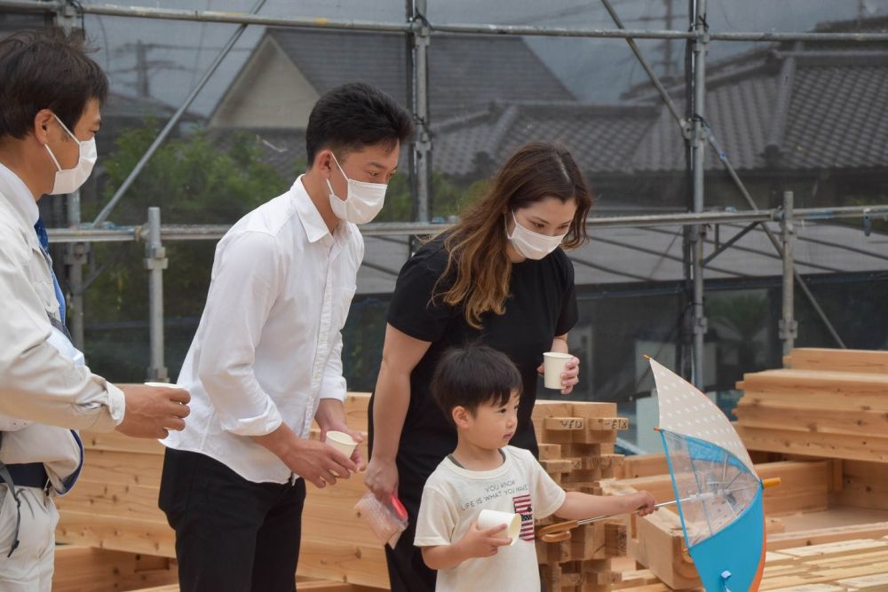 福岡県糟屋郡志免町04　注文住宅建築現場リポート②　～上棟式～