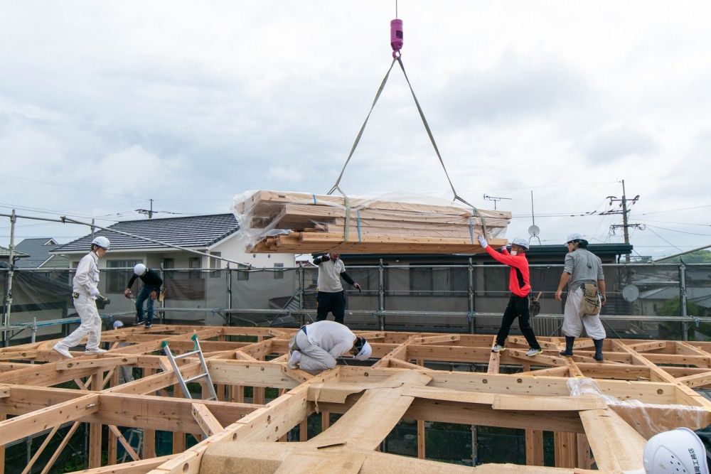 福岡県糟屋郡志免町04　注文住宅建築現場リポート②　～上棟式～