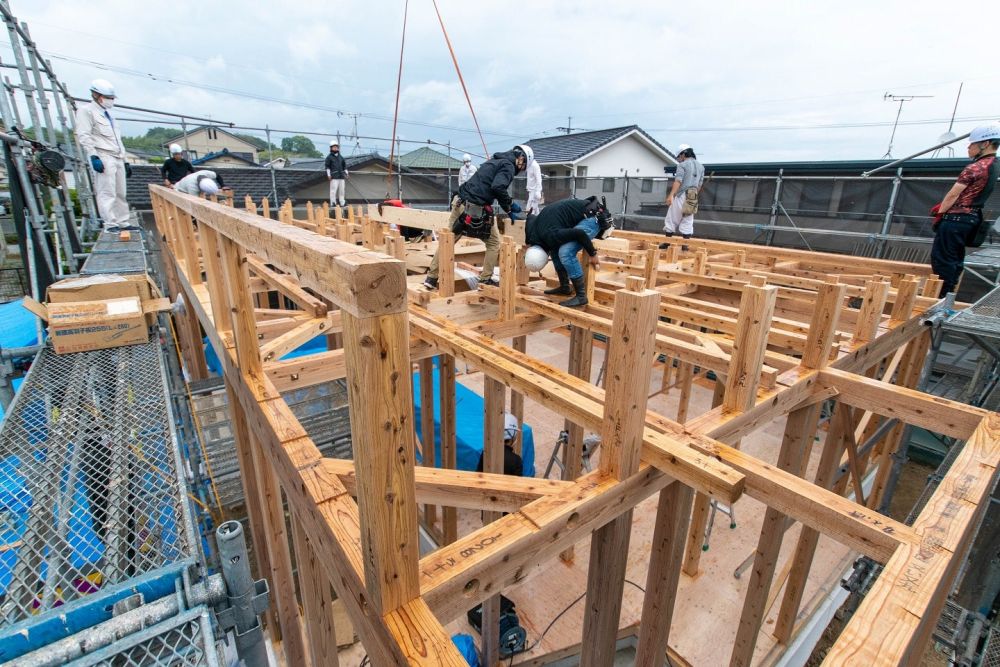 福岡県糟屋郡志免町04　注文住宅建築現場リポート②　～上棟式～