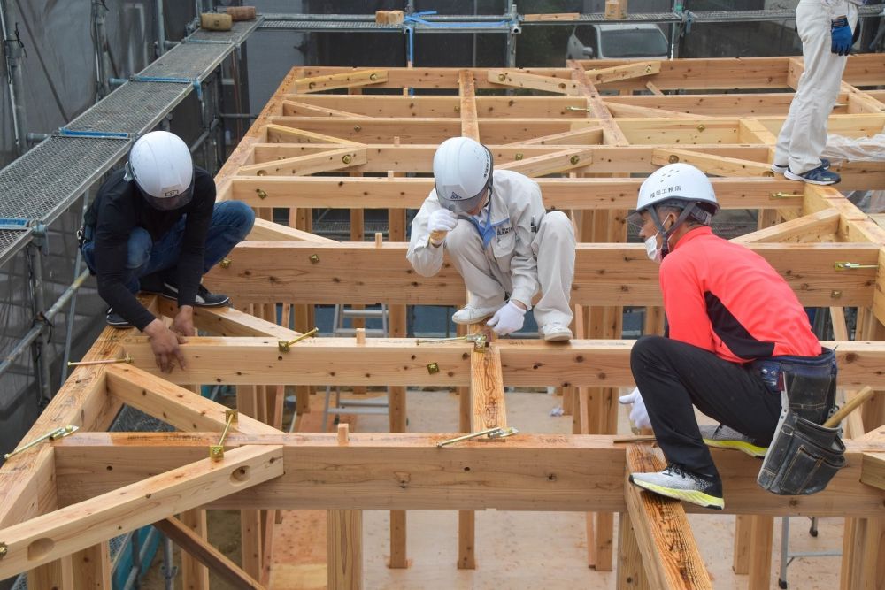 福岡県糟屋郡志免町04　注文住宅建築現場リポート②　～上棟式～