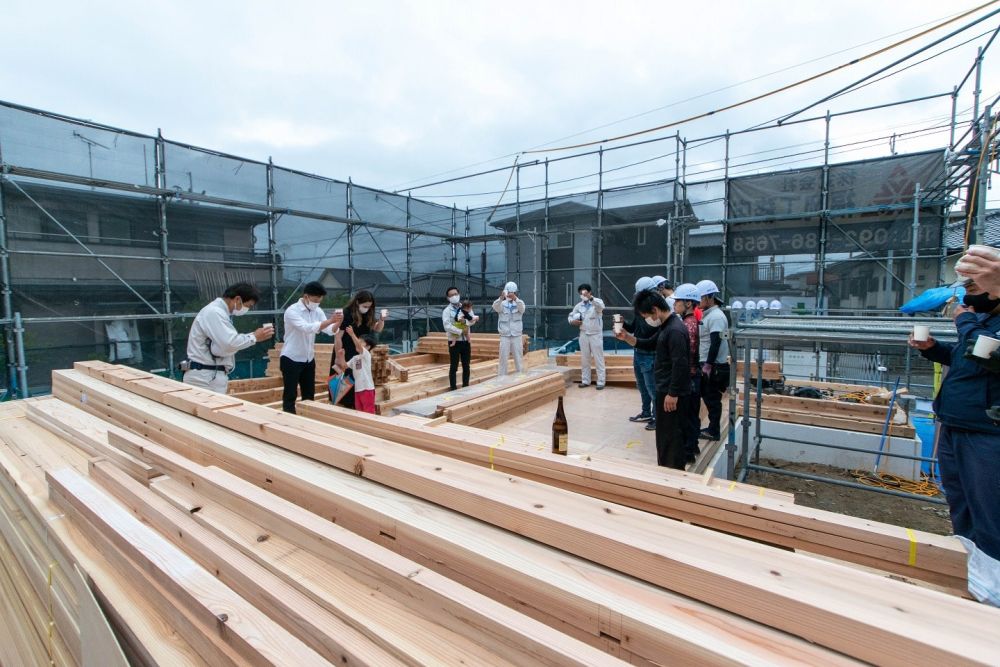 「糟屋郡志免町04」注文住宅現場リポート②【上棟式】
