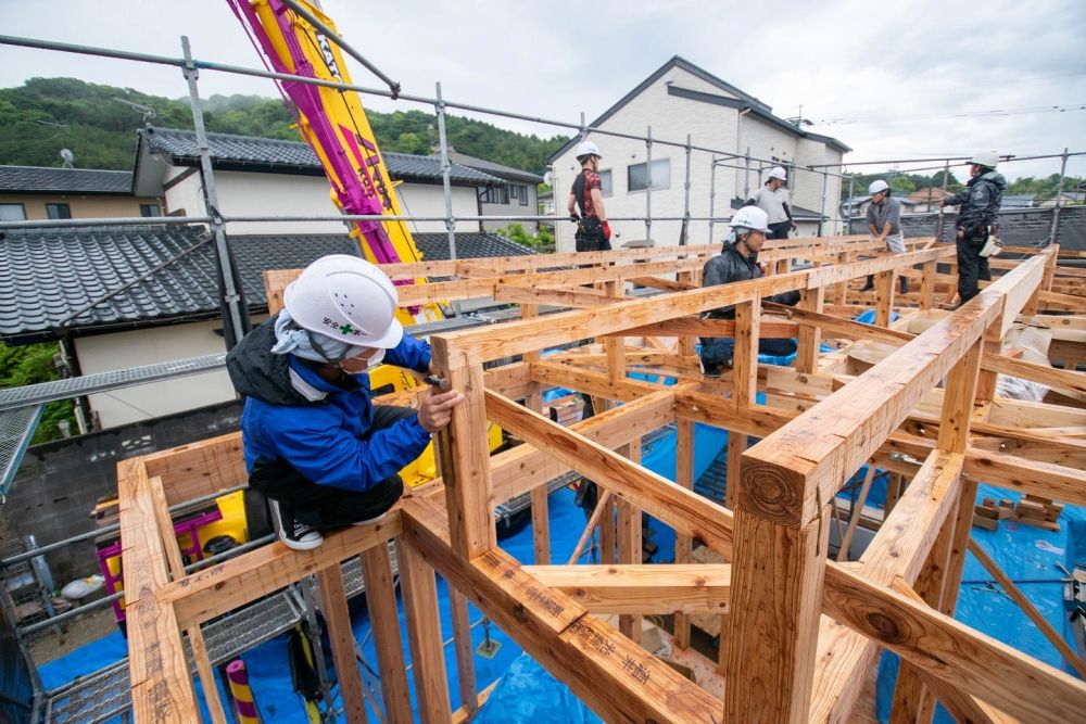 福岡県糟屋郡志免町04　注文住宅建築現場リポート②　～上棟式～