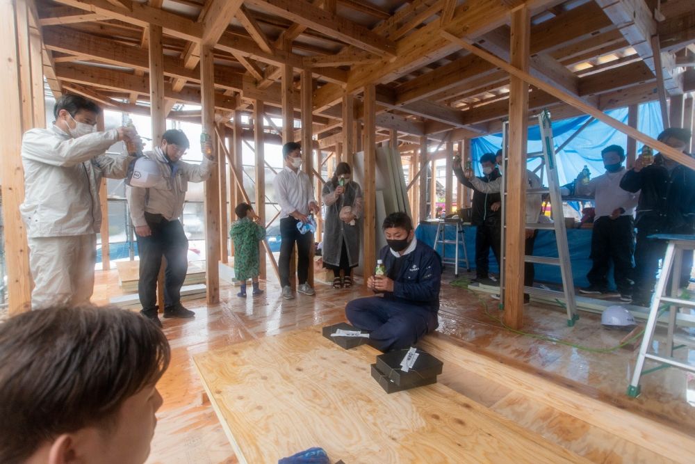 「糟屋郡志免町04」注文住宅現場リポート②【上棟式】
