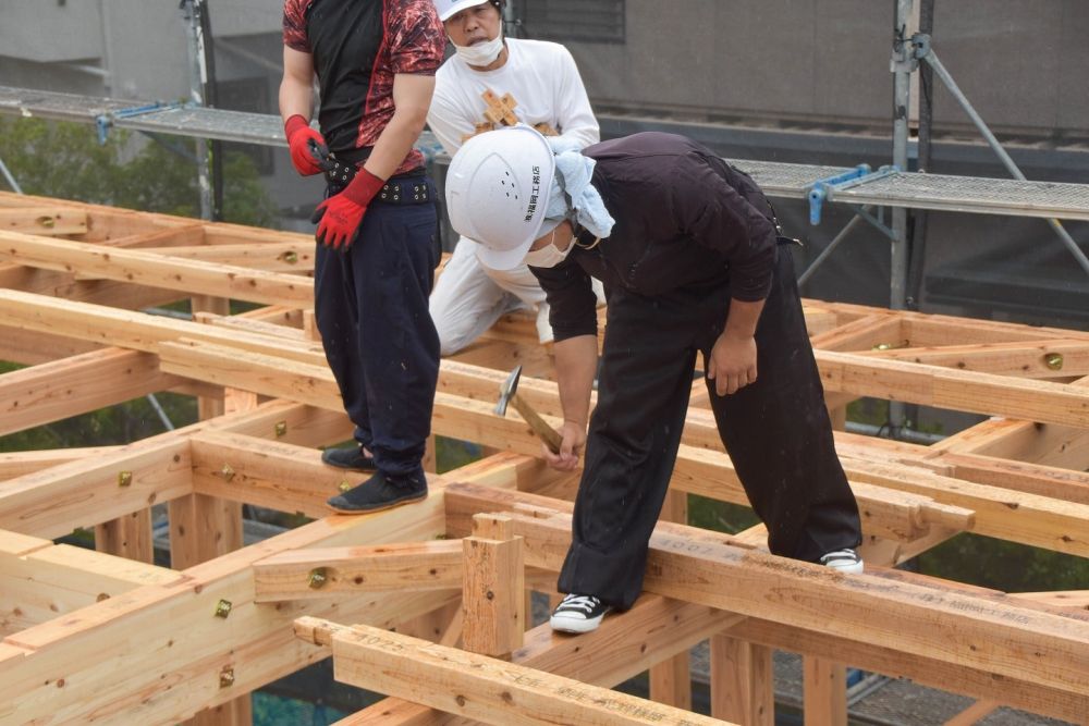 「糟屋郡志免町04」注文住宅現場リポート②【上棟式】