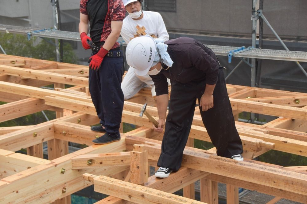 福岡県糟屋郡志免町04　注文住宅建築現場リポート②　～上棟式～