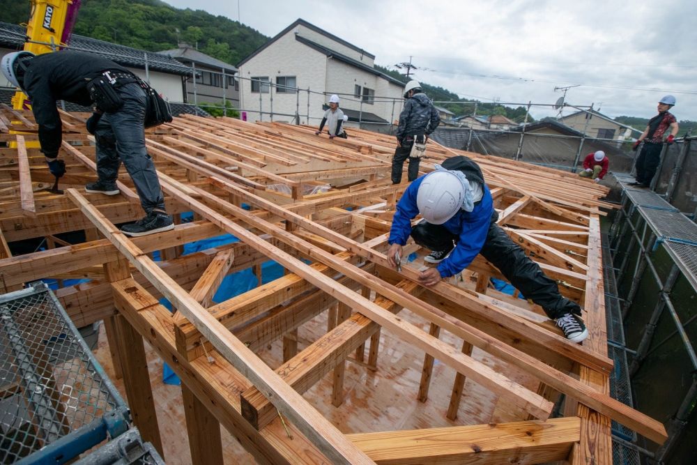 福岡県糟屋郡志免町04　注文住宅建築現場リポート②　～上棟式～