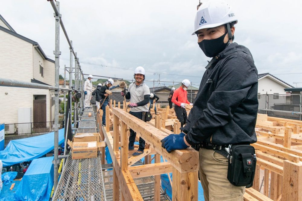 福岡県糟屋郡志免町04　注文住宅建築現場リポート②　～上棟式～