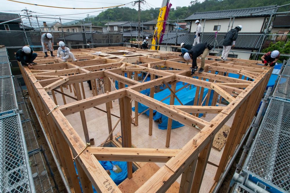 福岡県糟屋郡志免町04　注文住宅建築現場リポート②　～上棟式～