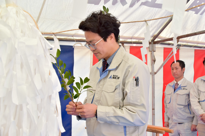 福岡県大野城市01　注文住宅建築現場リポート①　～地鎮祭～