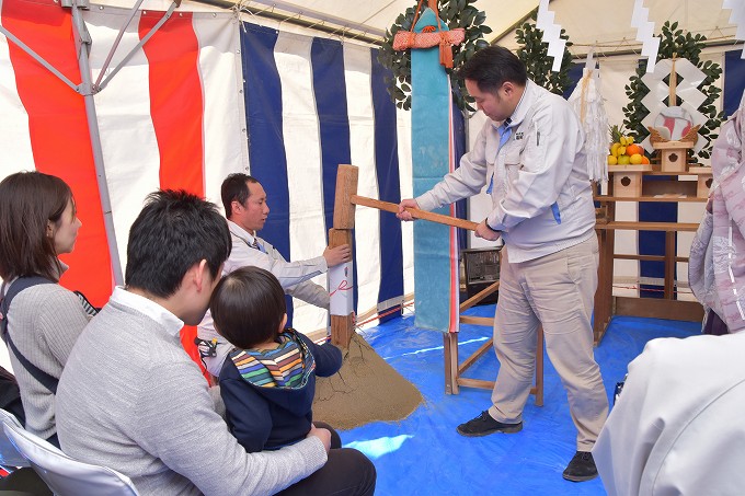 「大野城市01」注文住宅現場リポート①【地鎮祭】