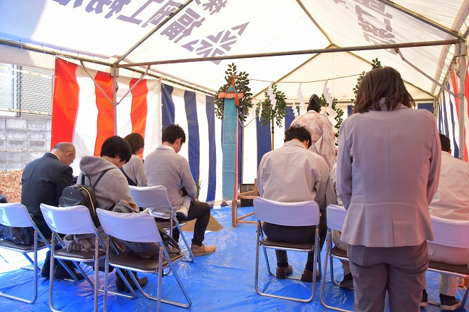 「大野城市01」注文住宅現場リポート①【地鎮祭】