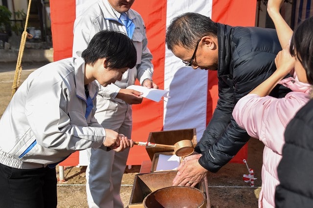 福岡市早良区05　注文住宅建築現場リポート①　～地鎮祭～