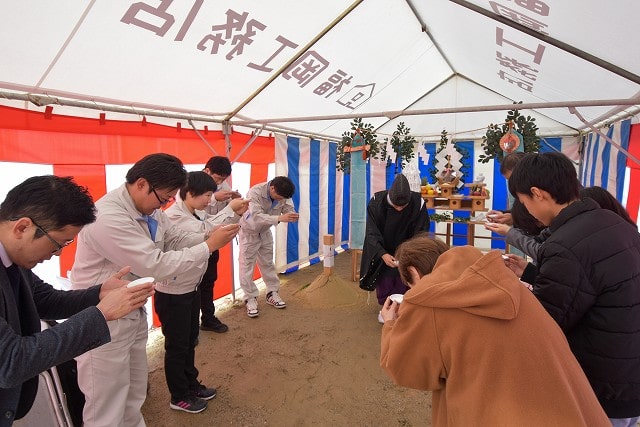 福岡市早良区05　注文住宅建築現場リポート①　～地鎮祭～