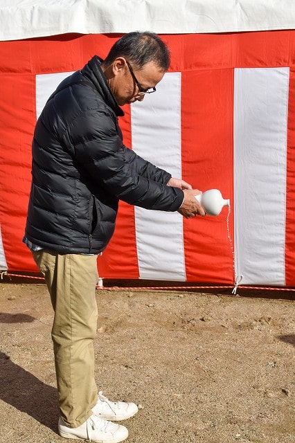 福岡市早良区05　注文住宅建築現場リポート①　～地鎮祭～