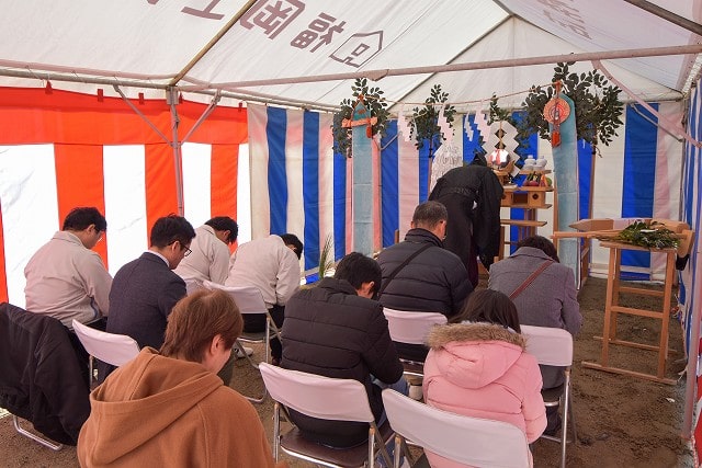 福岡市早良区05　注文住宅建築現場リポート①　～地鎮祭～