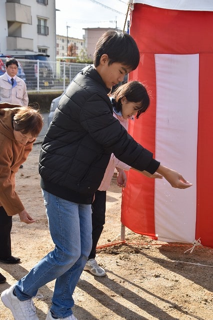 福岡市早良区05　注文住宅建築現場リポート①　～地鎮祭～