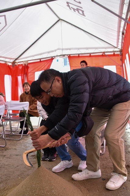 福岡市早良区05　注文住宅建築現場リポート①　～地鎮祭～