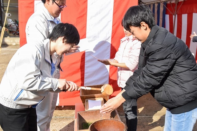 福岡市早良区05　注文住宅建築現場リポート①　～地鎮祭～