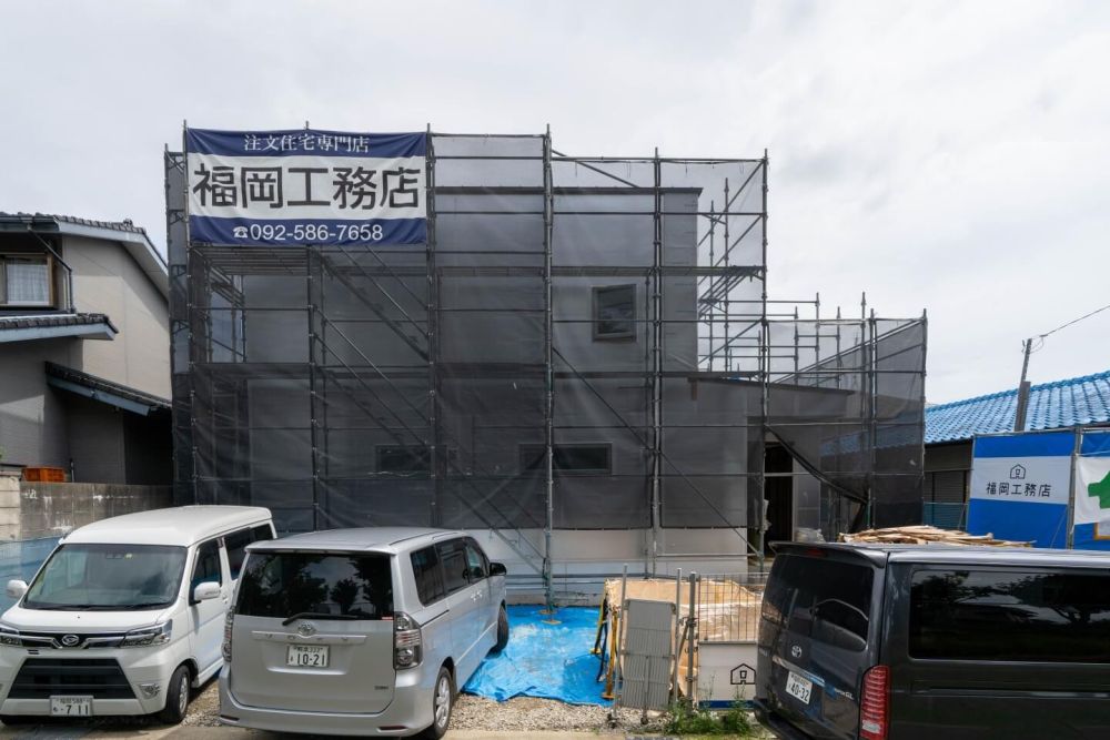 福岡市東区09　注文住宅建築現場リポート⑧　～木工事・床材張り～