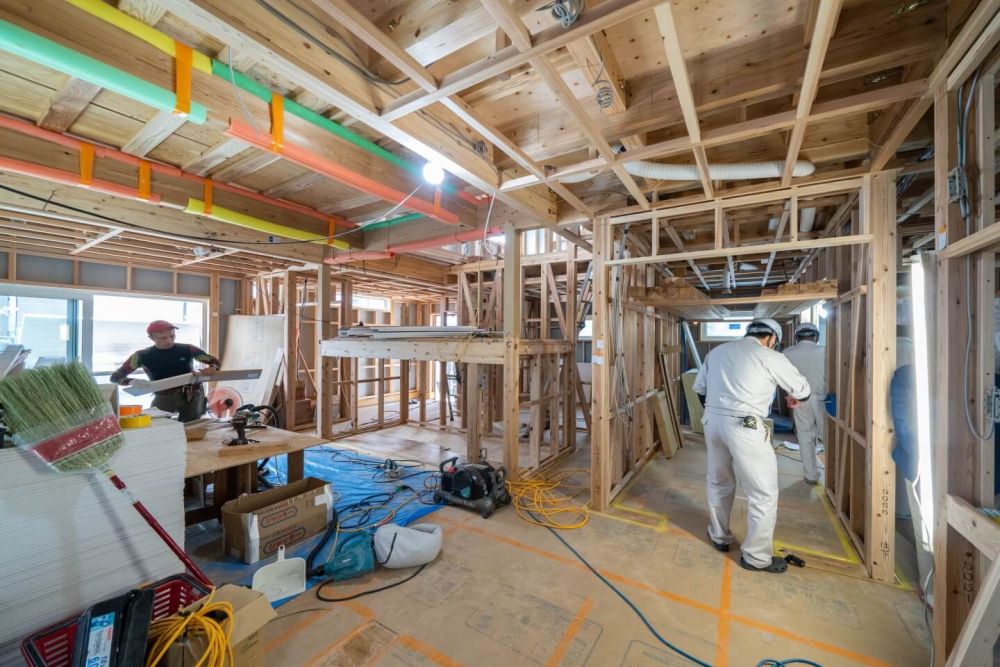 「福岡市東区09」注文住宅現場リポート⑧【木工事】【床材】