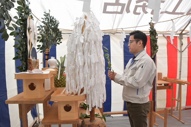 福岡市南区15　注文住宅建築現場リポート①　～地鎮祭～