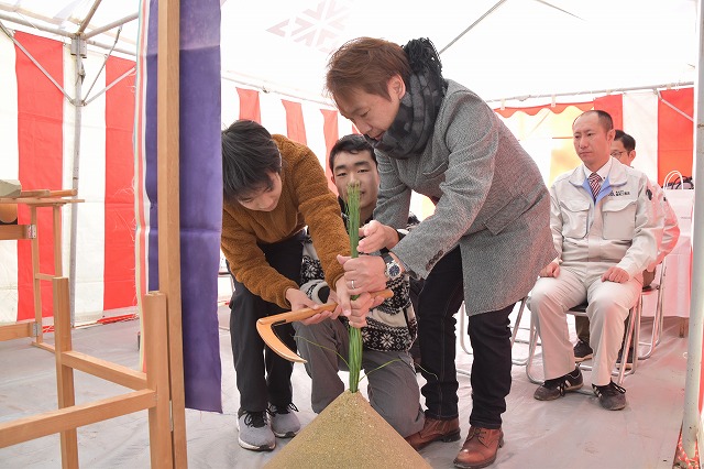 福岡市南区15　注文住宅建築現場リポート①　～地鎮祭～