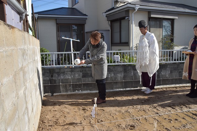 福岡市南区15　注文住宅建築現場リポート①　～地鎮祭～