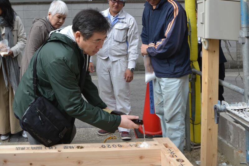 福岡市中央区03　注文住宅建築現場リポート⑤　～上棟式～