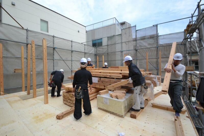 福岡市中央区03　注文住宅建築現場リポート⑤　～上棟式～