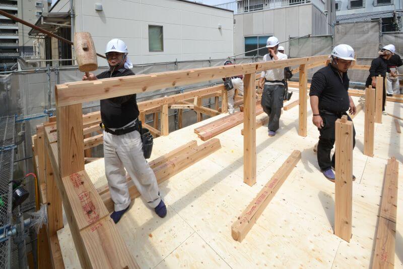 福岡市中央区03　注文住宅建築現場リポート⑤　～上棟式～