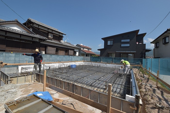 「朝倉郡筑前町中牟田01」注文住宅現場リポート②【基礎工事】【配筋】