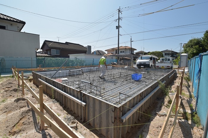 「朝倉郡筑前町中牟田01」注文住宅現場リポート②【基礎工事】【配筋】
