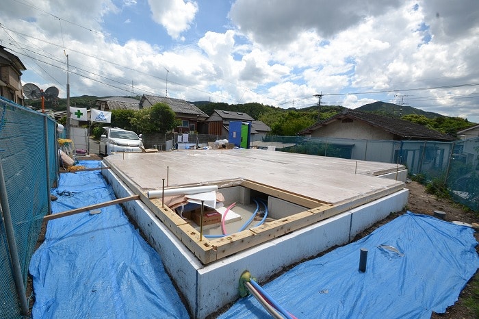 「糟屋郡宇美町02」注文住宅現場リポート④【木工事】【土台敷き】