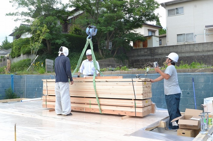 「糟屋郡宇美町02」注文住宅現場リポート④【木工事】【土台敷き】