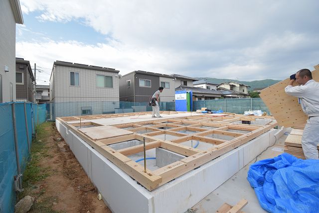 「福岡市城南区03」注文住宅現場リポート③【木工事】【土台敷き】