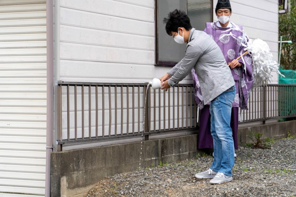 福岡県糸島市二丈深江01　注文住宅建築現場リポート①　～地鎮祭～