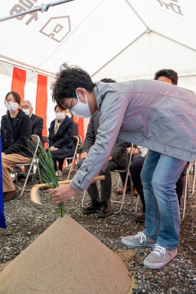 「糸島市二丈深江01」注文住宅現場リポート①【地鎮祭】