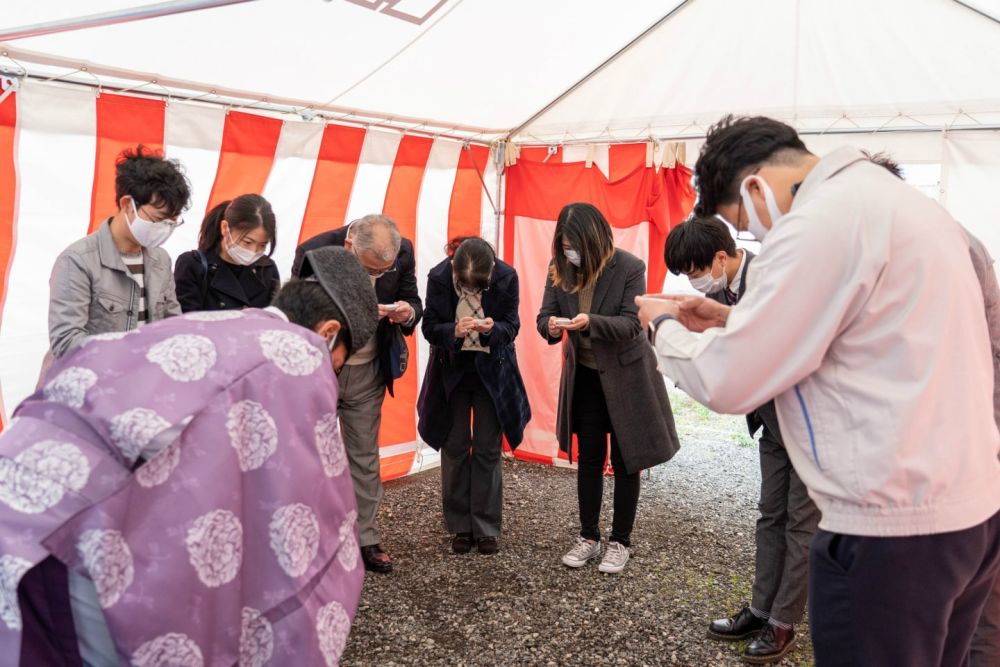 福岡県糸島市二丈深江01　注文住宅建築現場リポート①　～地鎮祭～