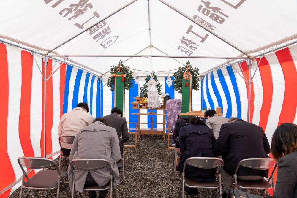 「糸島市二丈深江01」注文住宅現場リポート①【地鎮祭】