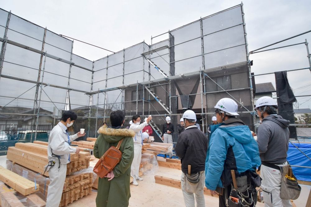 福岡市早良区06　注文住宅建築現場リポート④　～上棟式～