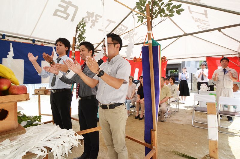 「福岡市博多区02」注文住宅現場リポート①【地鎮祭】